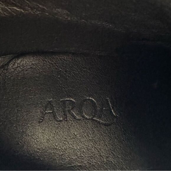 Arqa Knee Silver Metallic High Boots Women Wide Calf Stiletto Heel Zipper 8.5 39 - Picture 13 of 13